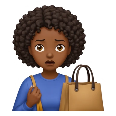 Black women scared and clutching bag in disgust sticker