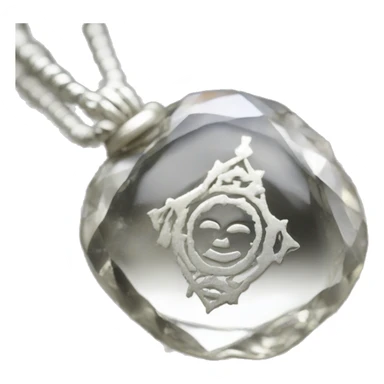 Blessing Crystal Amulet with silver sticker