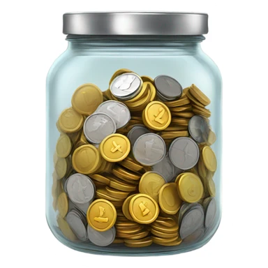 minimal money jar sticker