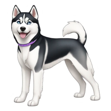 Full body Siberian husky sticker