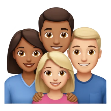 Un trouple : deux hommes  et une femme qui sont amoureux  ,  sticker