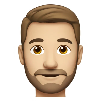 man with brown hair, white skin, and brown eyes, about 45 years old sticker