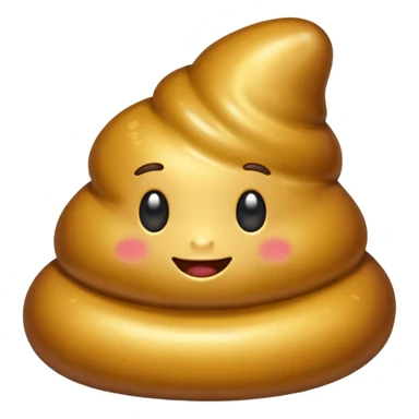 A golden poop
 sticker