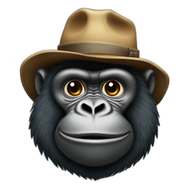 Gorila with hat  sticker