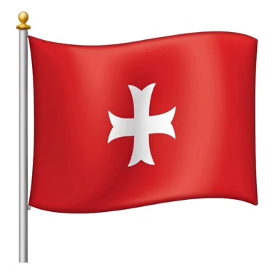 una bandera de fondo blanco, con una cruz que toca las 4 esquinas de la bandera sticker