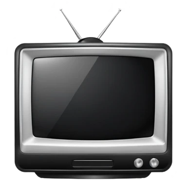 Modern television with flat screen sticker