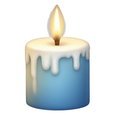 White candle light bluebow sticker