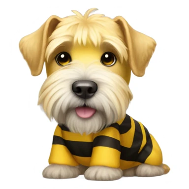 Wheaten terrier dressed as a bumblebee sticker