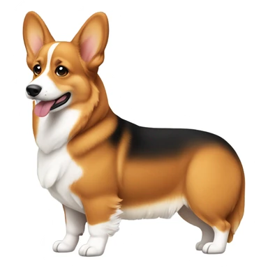 Red pembroke welsh corgi with no tail sticker