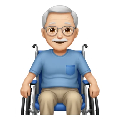 grandpa on wheelchair sticker