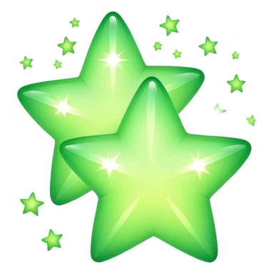light green stars sticker