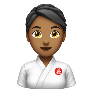 woman in karate uniform sticker