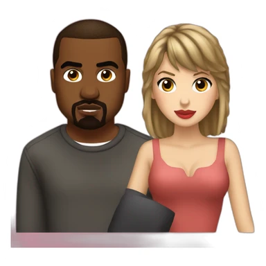 Kanyewest and Taylor Swift  sticker