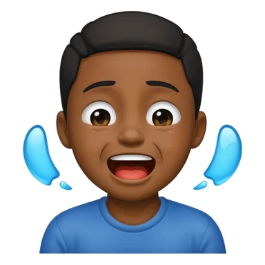 Black boy crying laughing  sticker