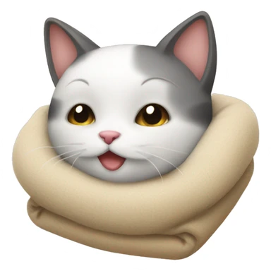 Cute cozy cat sticker