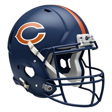 The Washington commanders football helmet and the Chicago Bears football helmet facing each other sticker