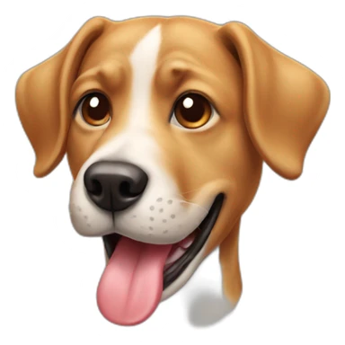 Dog with tounge out sticker