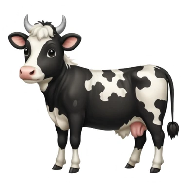 white black spotted  cow tail sticker