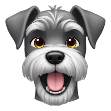schnauzer cry laughing sticker