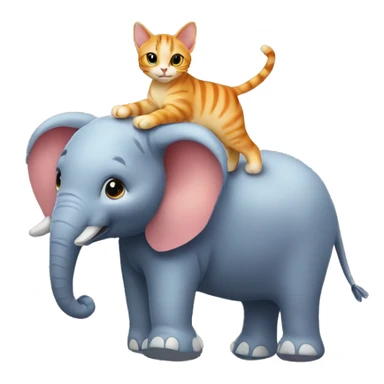 Cat on an elephant sticker