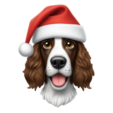 Springer with Santa hat sticker