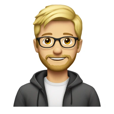 blonde boys with glasses and beard sticker