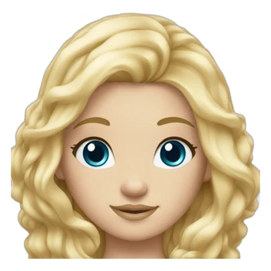 Mermaid with blonde hair and blue eyes sticker