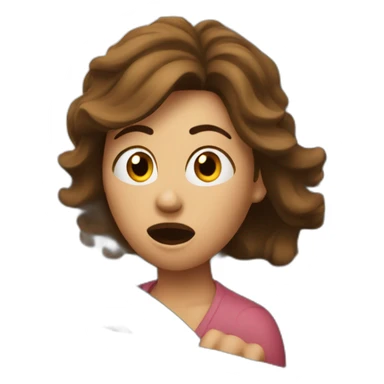 shocked woman driving car sticker