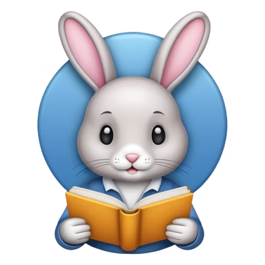 author bunny sticker