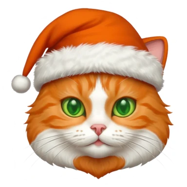 Un gato con gorro navideño sticker