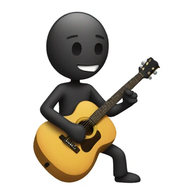 stick figure playing guitar sticker