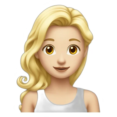 Fille blonde sur une licorne sticker