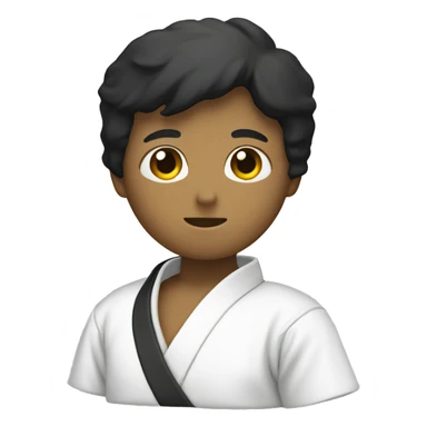 judo black belt with no face sticker