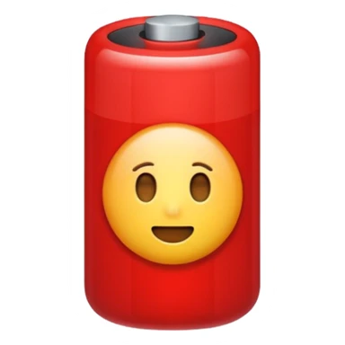 I want a emoji of low battery with red color sticker