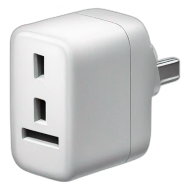 Side view electrical plug with bolt sticker