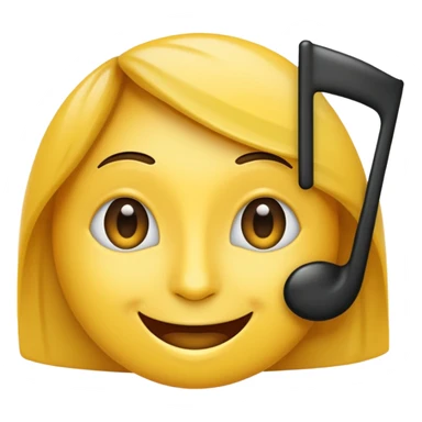 un emoji qui écoute de la musique avec un sourire discret  sticker