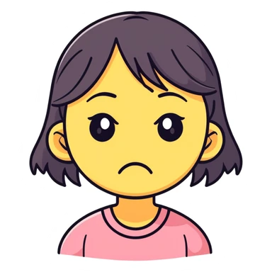 very upset girl emoji  sticker