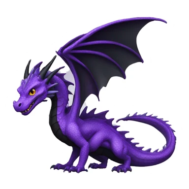 Dragon purple and black  sticker
