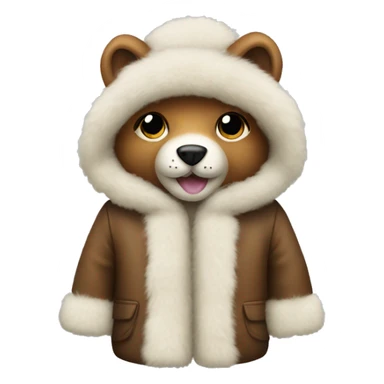 Fur coat sticker