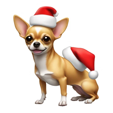 Chihuahua wearing a Santa hat sticker
