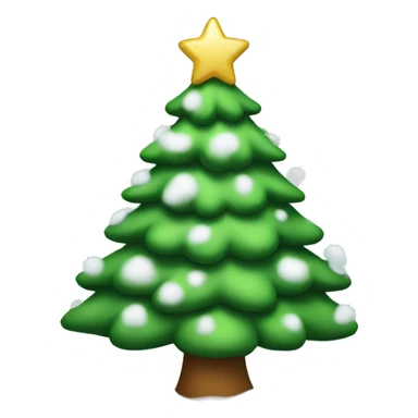 Christmas tree with snow bow on top sticker
