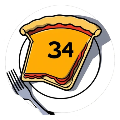 Happy 3.14 pi day sticker