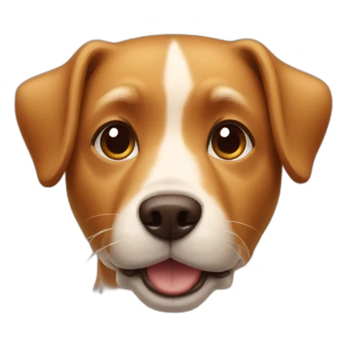 caramel dog with brown snout sticker