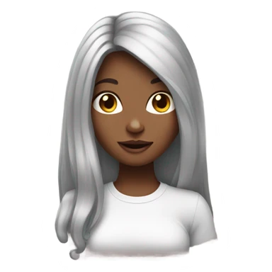 girl cat with perfect hair and long nails sticker