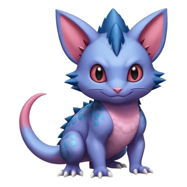 Sneasel-Purrloin-Nidorino-Fakémon-hybrid-creature (full body)  sticker