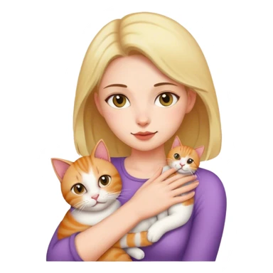 Women with cat sticker