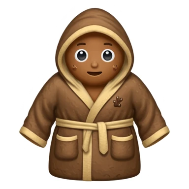 Poop wearing robe sticker