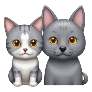 Dog with cat grey sticker