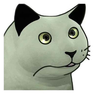 Cat with star eyes sticker