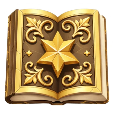 fantasy magic golden book low poly sticker